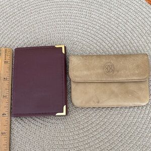 Buxton Tan Key & Card Change Purse and Card Address and Tablet Holder Vintage